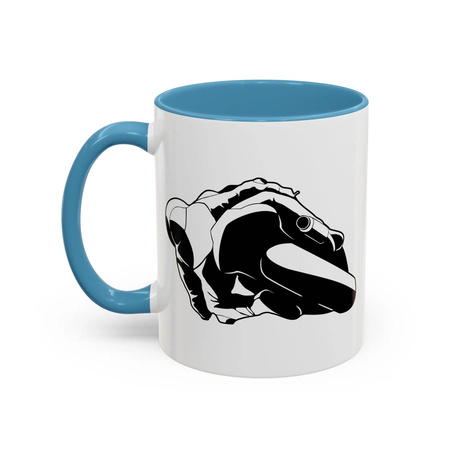 Knee Down Motorcyclist Accent Coffee Mug