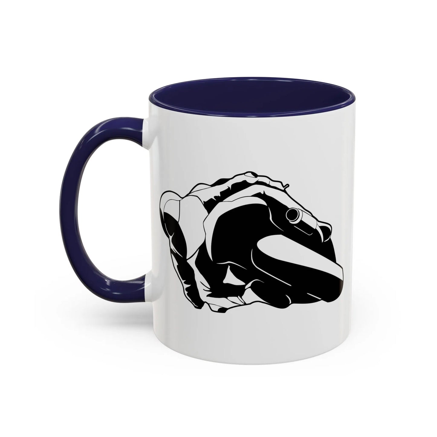Knee Down Motorcyclist Accent Coffee Mug