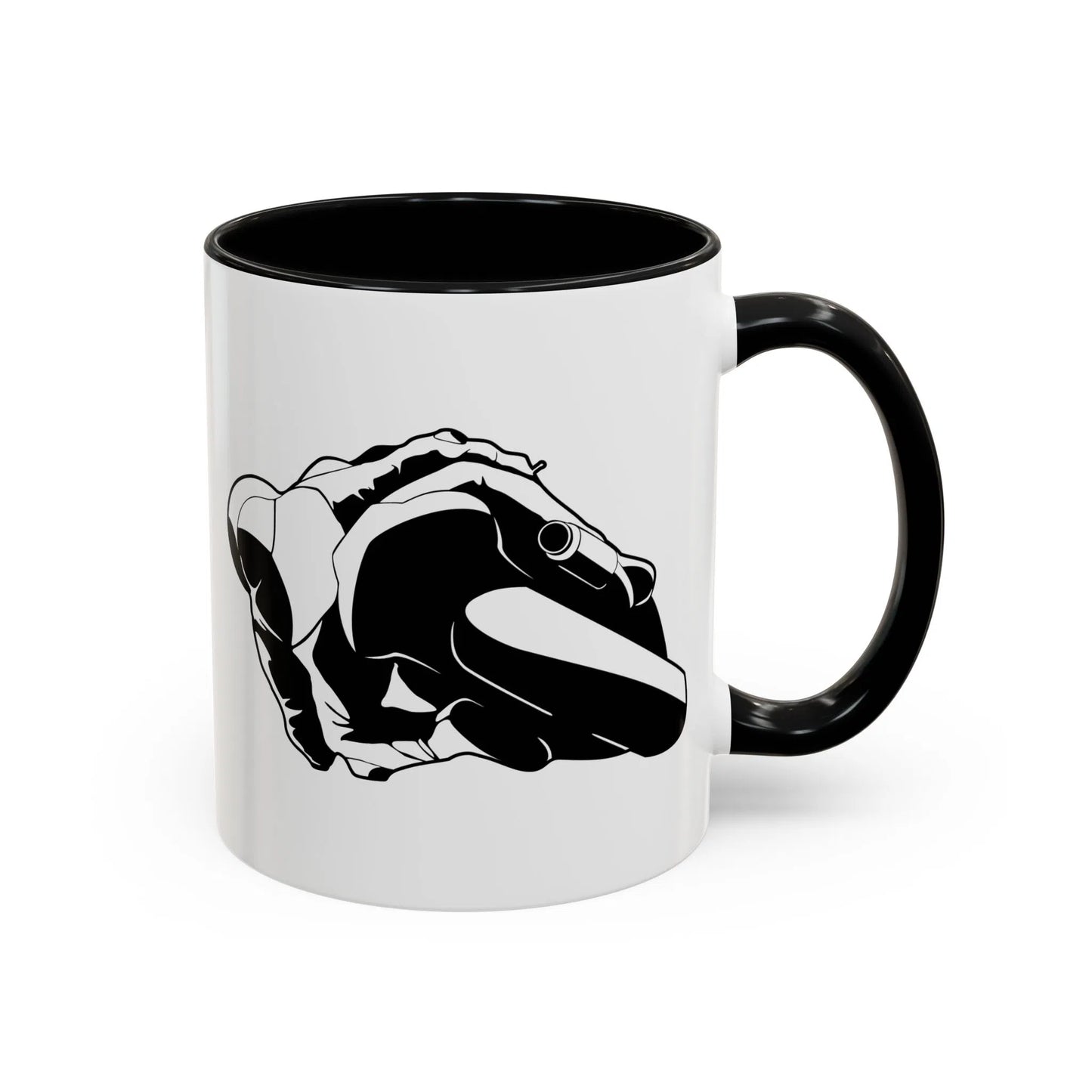 Knee Down Motorcyclist Accent Coffee Mug