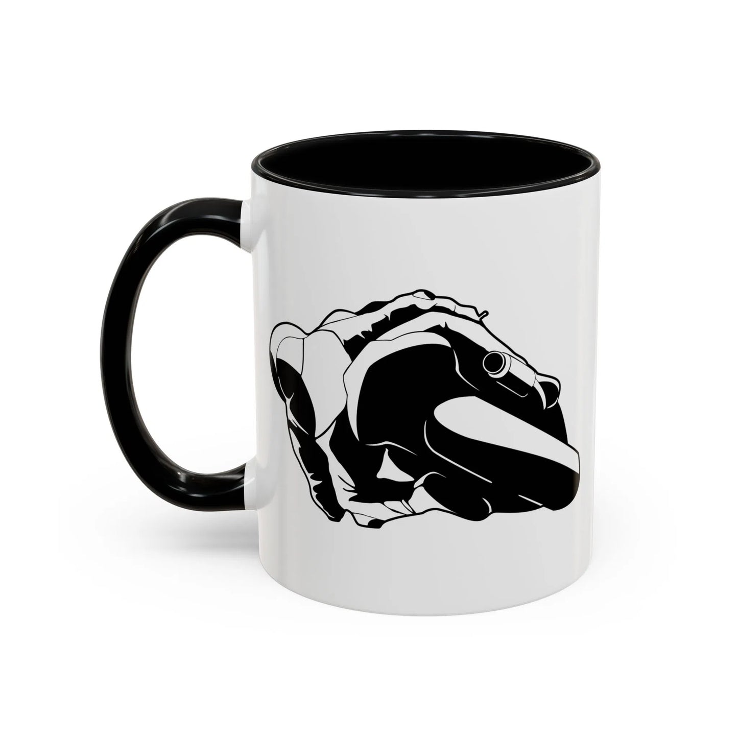 Knee Down Motorcyclist Accent Coffee Mug