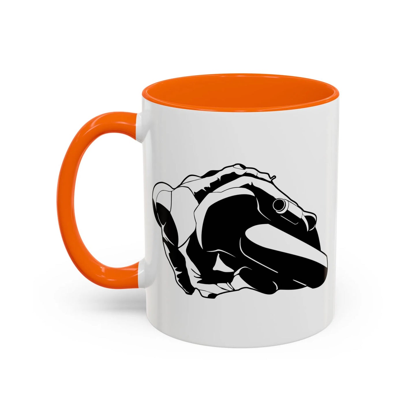 Knee Down Motorcyclist Accent Coffee Mug