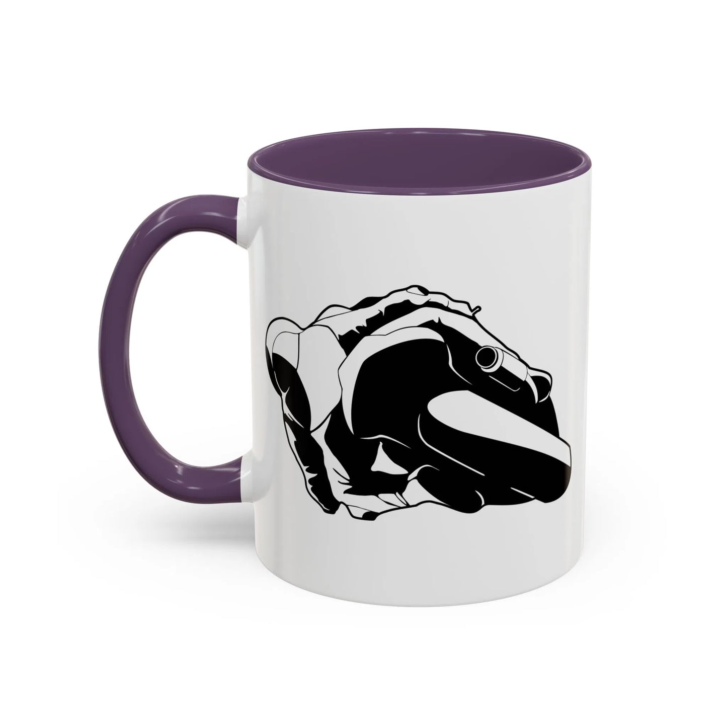 Knee Down Motorcyclist Accent Coffee Mug