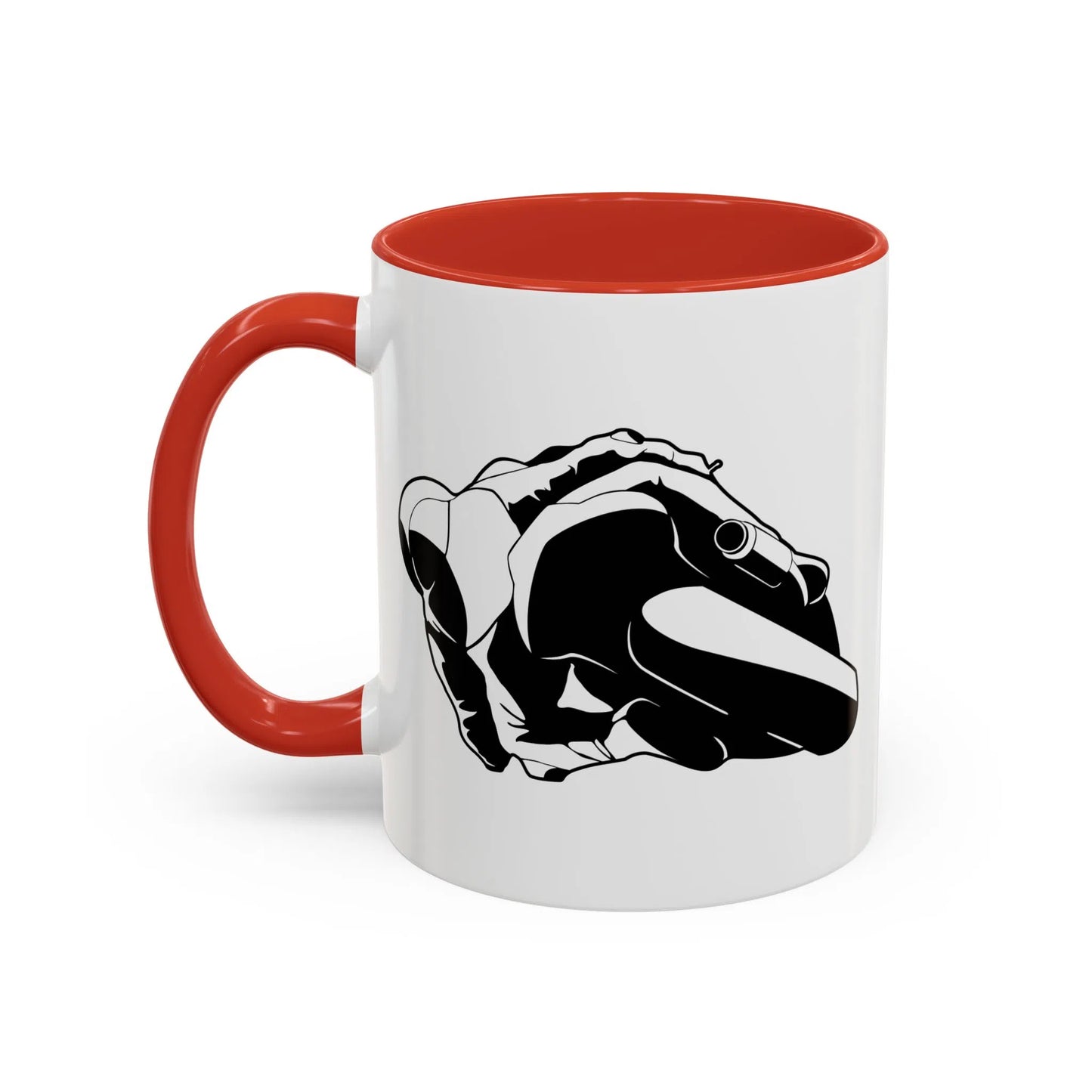 Knee Down Motorcyclist Accent Coffee Mug