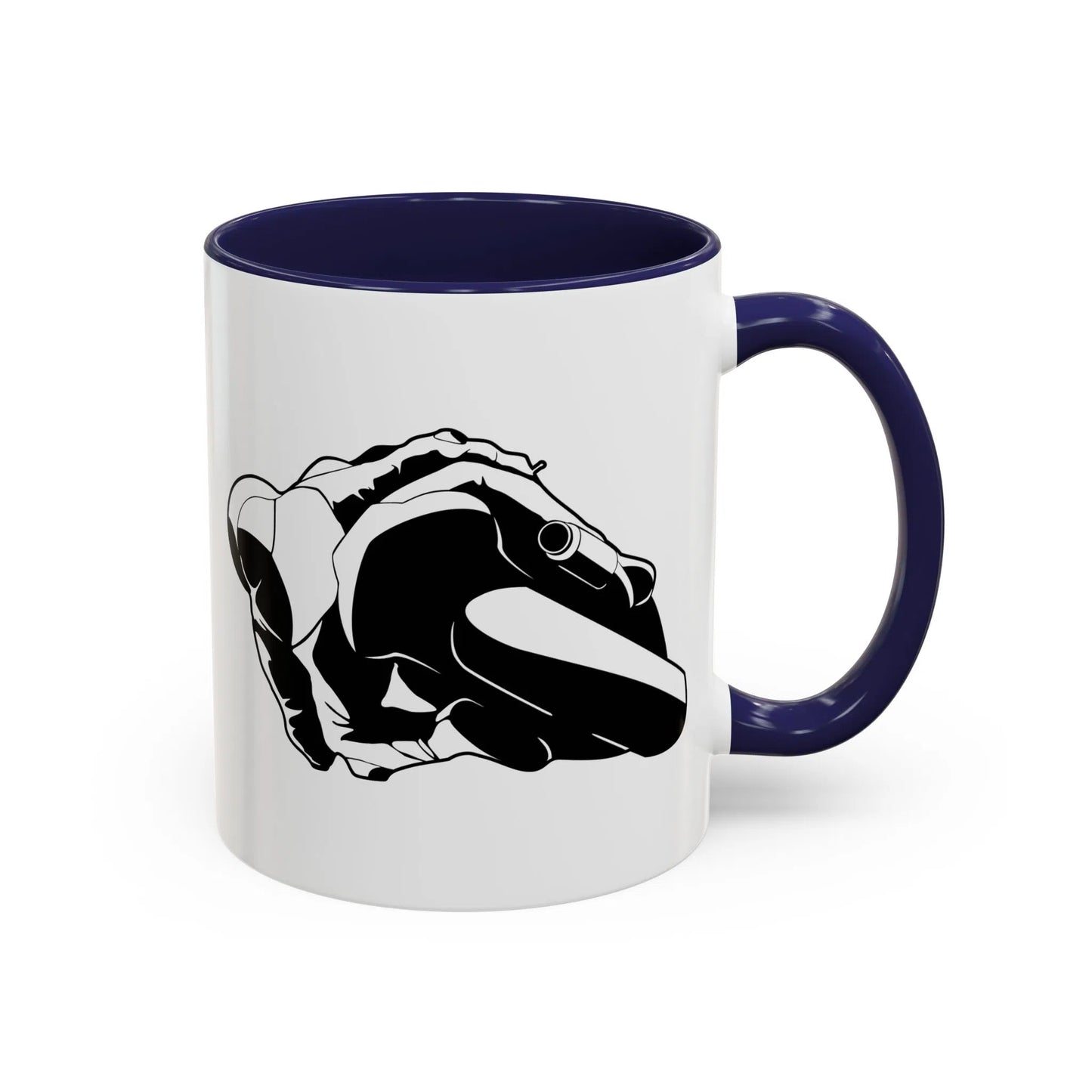 Knee Down Motorcyclist Accent Coffee Mug