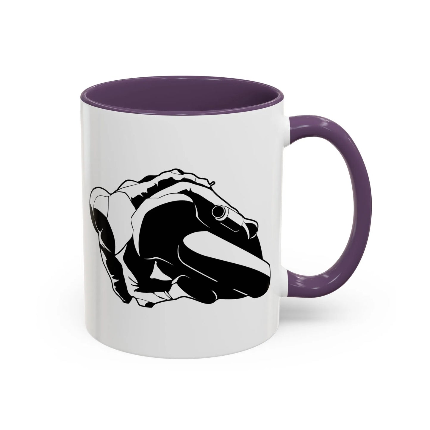 Knee Down Motorcyclist Accent Coffee Mug