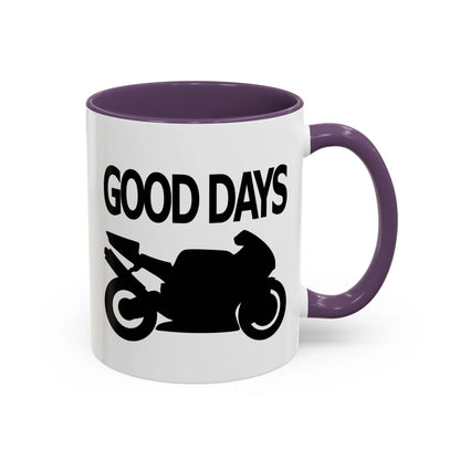 Motorcycle Good Days And Bad Days Accent Coffee Mug