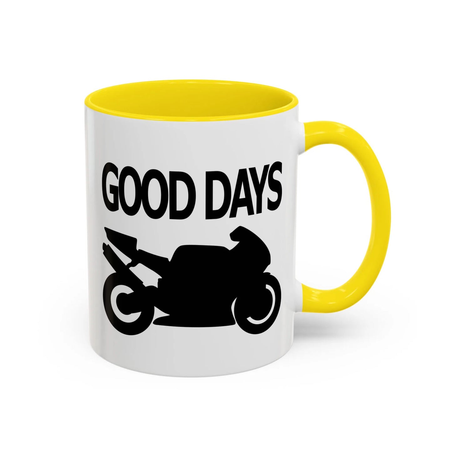 Motorcycle Good Days And Bad Days Accent Coffee Mug