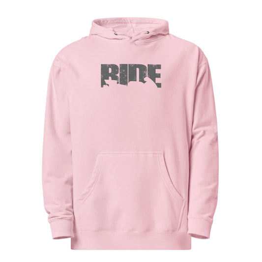 Pink Distressed Sport Bike Ride Hoodie