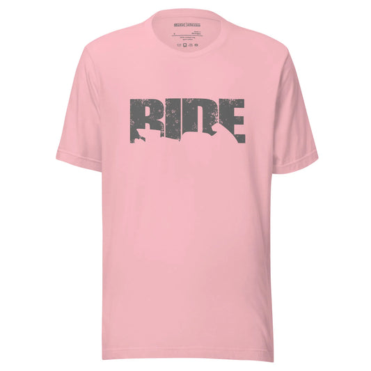 Pink Distressed Sport Bike Ride T-Shirt