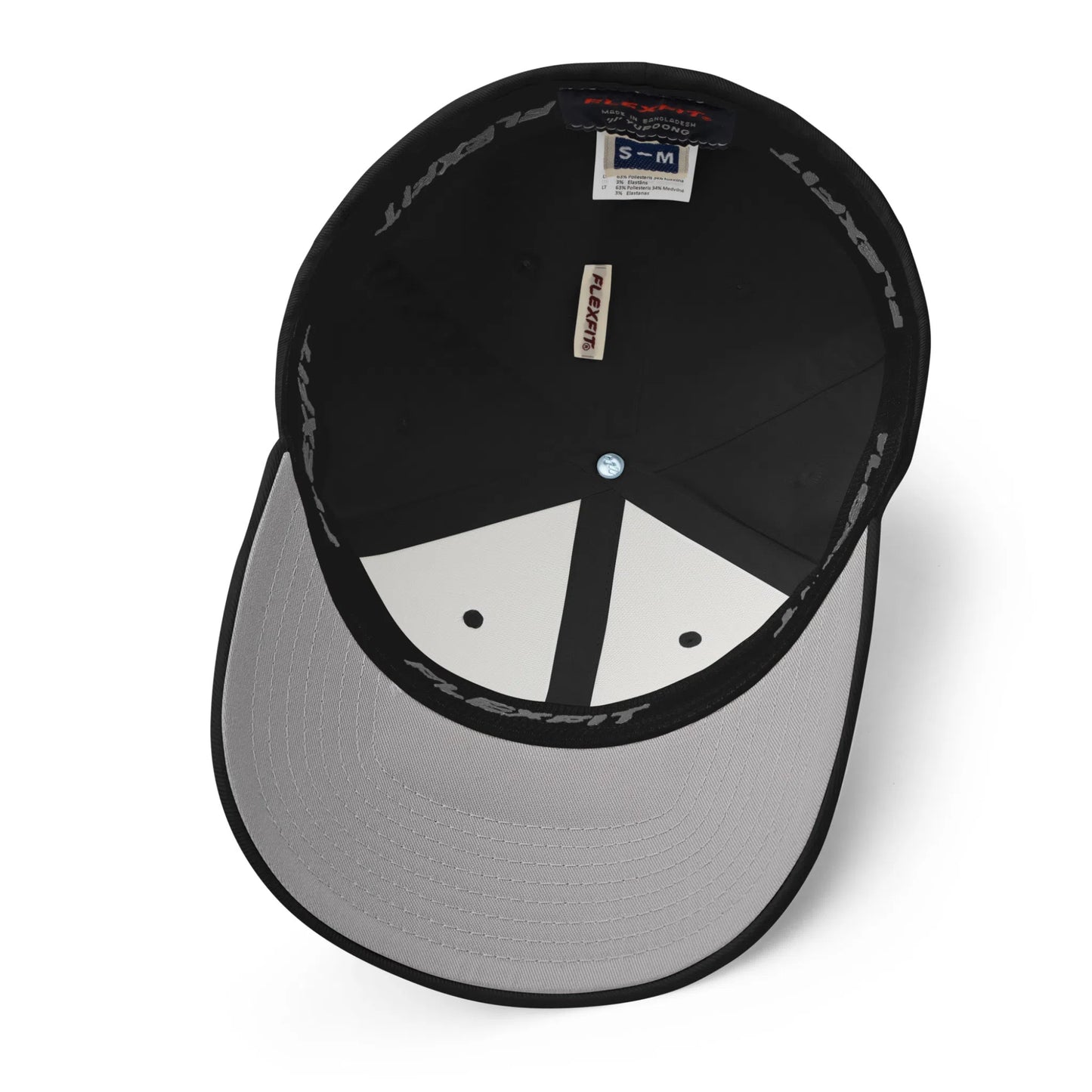 Black Hat with Embroidered Superbike Heartbeat - Flexfit