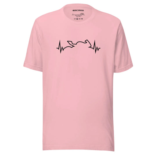 Pink Sport Bike Heartbeat T-Shirt