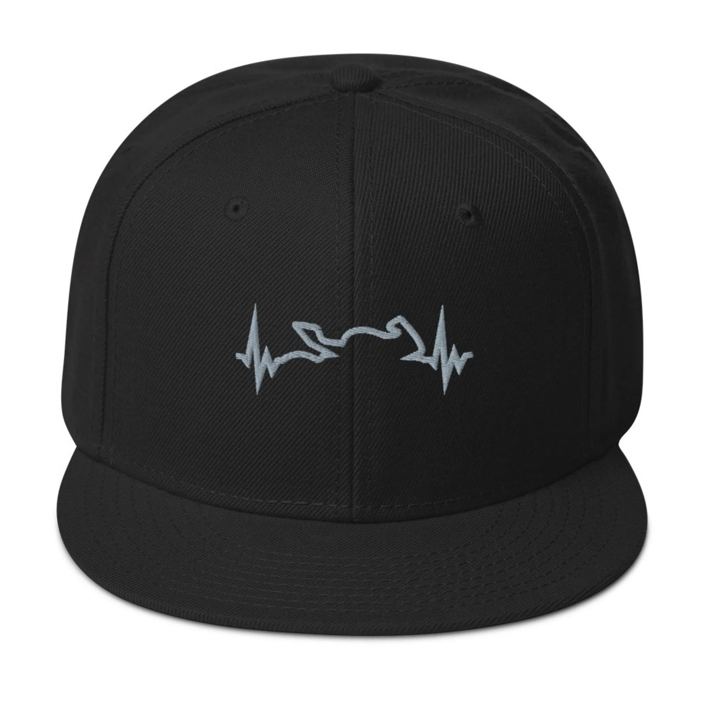 Snapback Hat With Embroidered Superbike Heartbeat