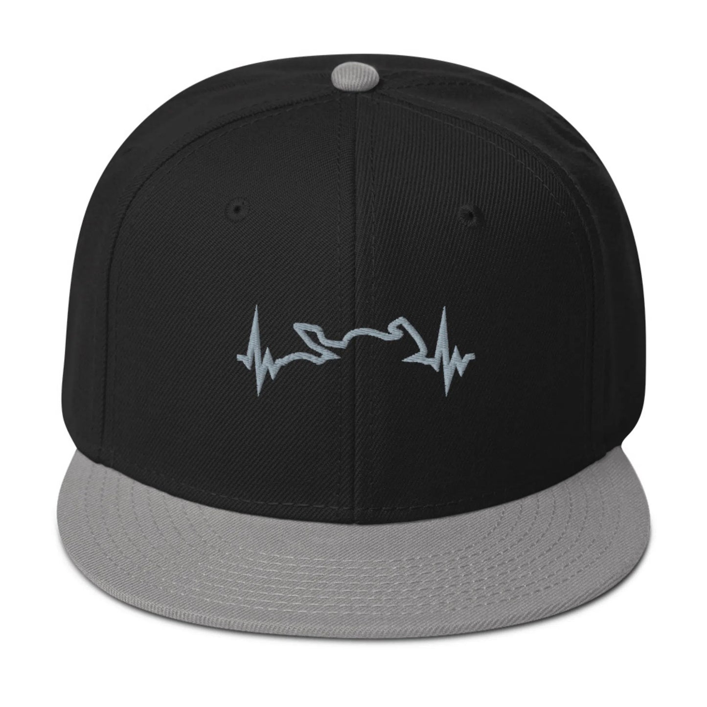 Snapback Hat With Embroidered Superbike Heartbeat