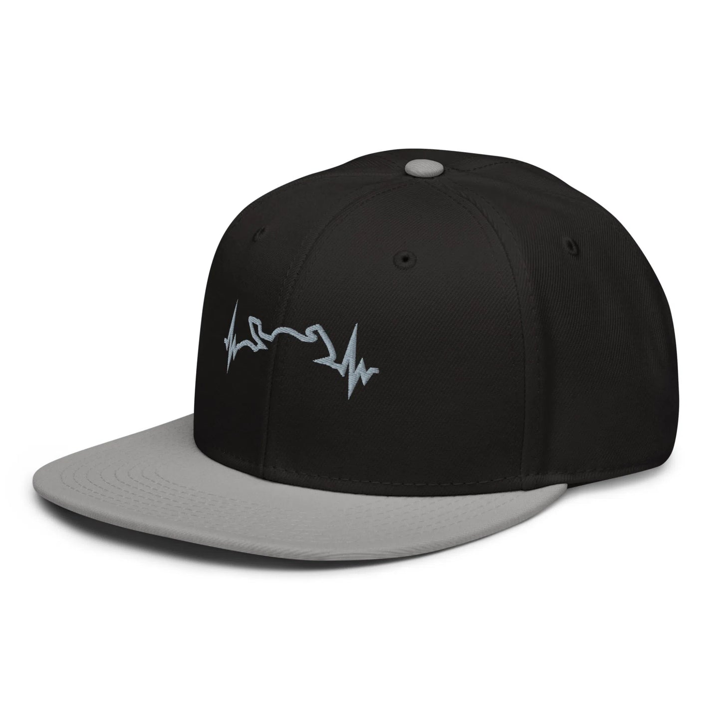 Snapback Hat With Embroidered Superbike Heartbeat