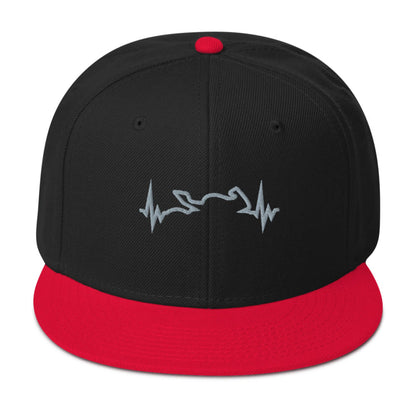 Snapback Hat With Embroidered Superbike Heartbeat