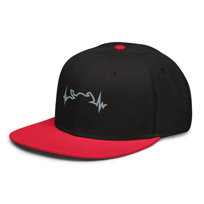 Snapback Hat With Embroidered Superbike Heartbeat