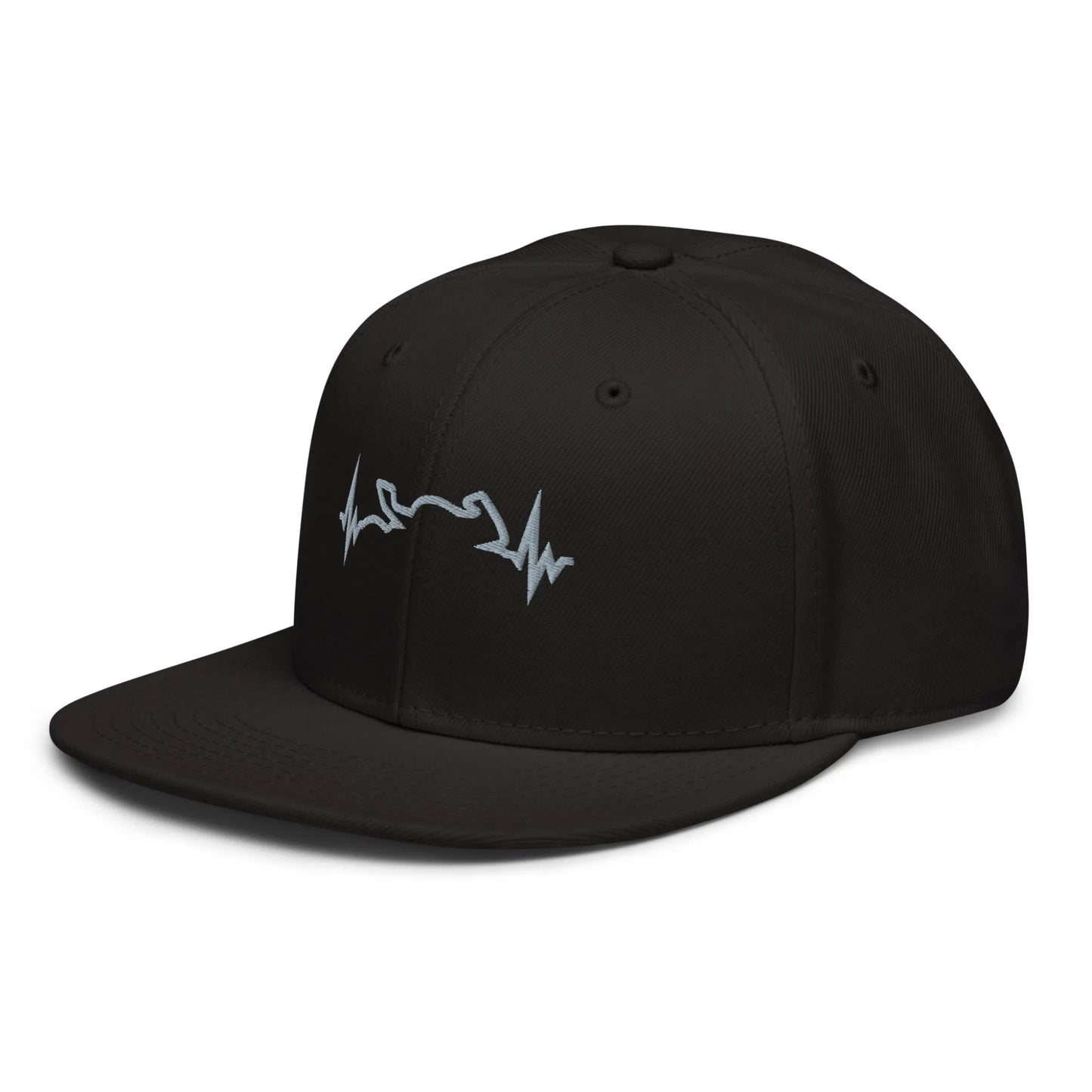 Snapback Hat With Embroidered Superbike Heartbeat