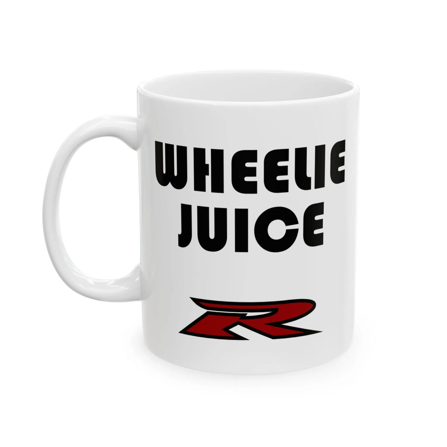 White Wheelie Juice Coffee Mug